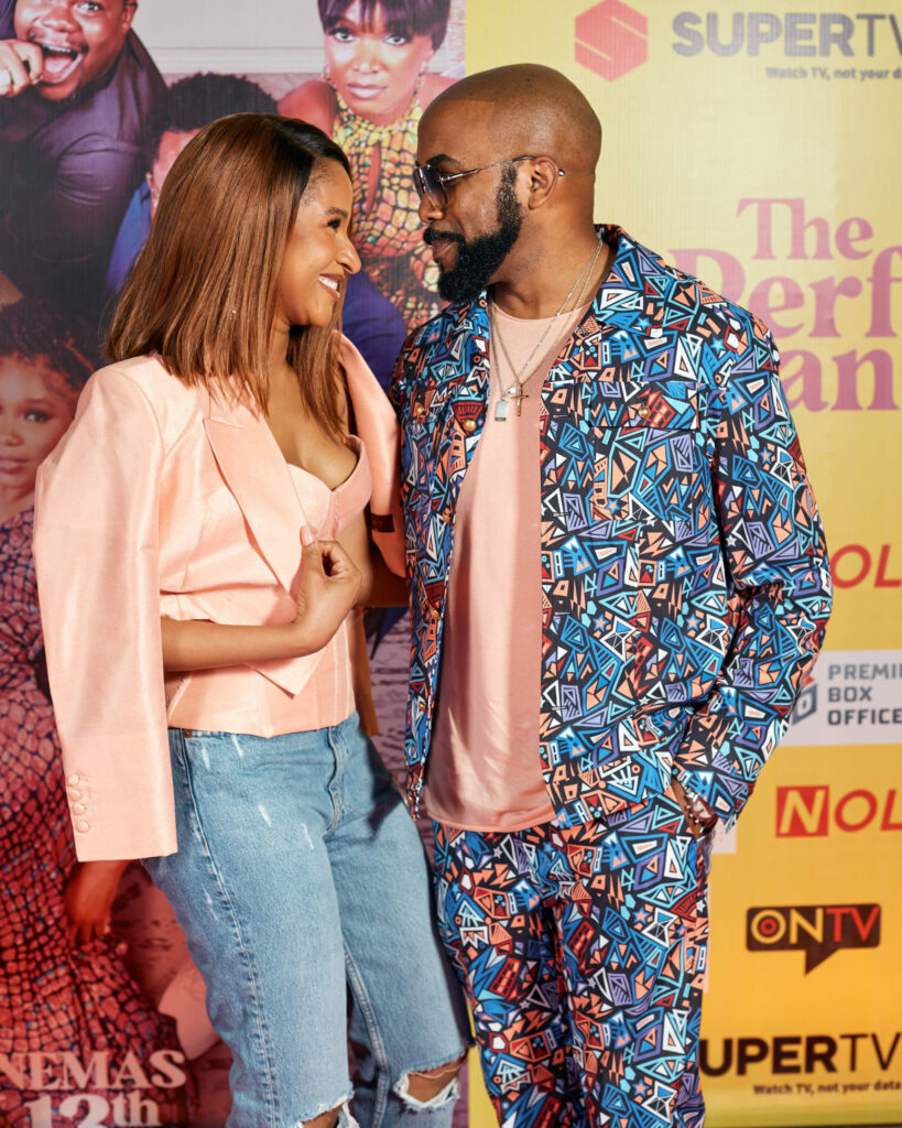 Adesua Etomi and Banky W at the Premiere of The Perfect Arrangement - Nollywire