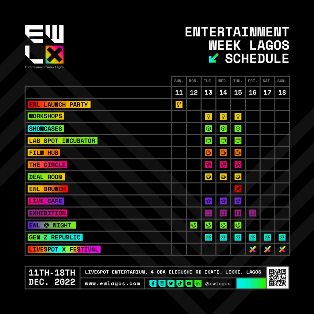 Entertainment Week Lagos Schedule
