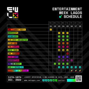 Entertainment Week Lagos Schedule
