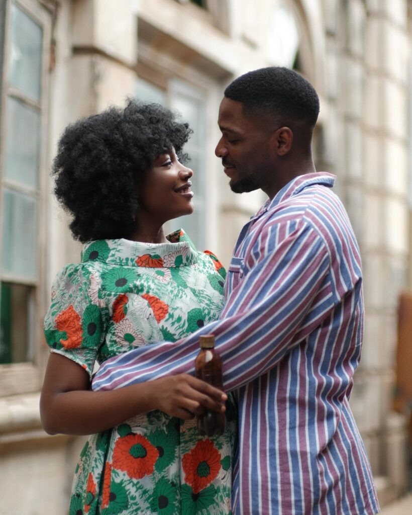 Gbubemi Ejeye and Tobi Bakre on set of 'Farmer's Bride' © FilmOne Studios